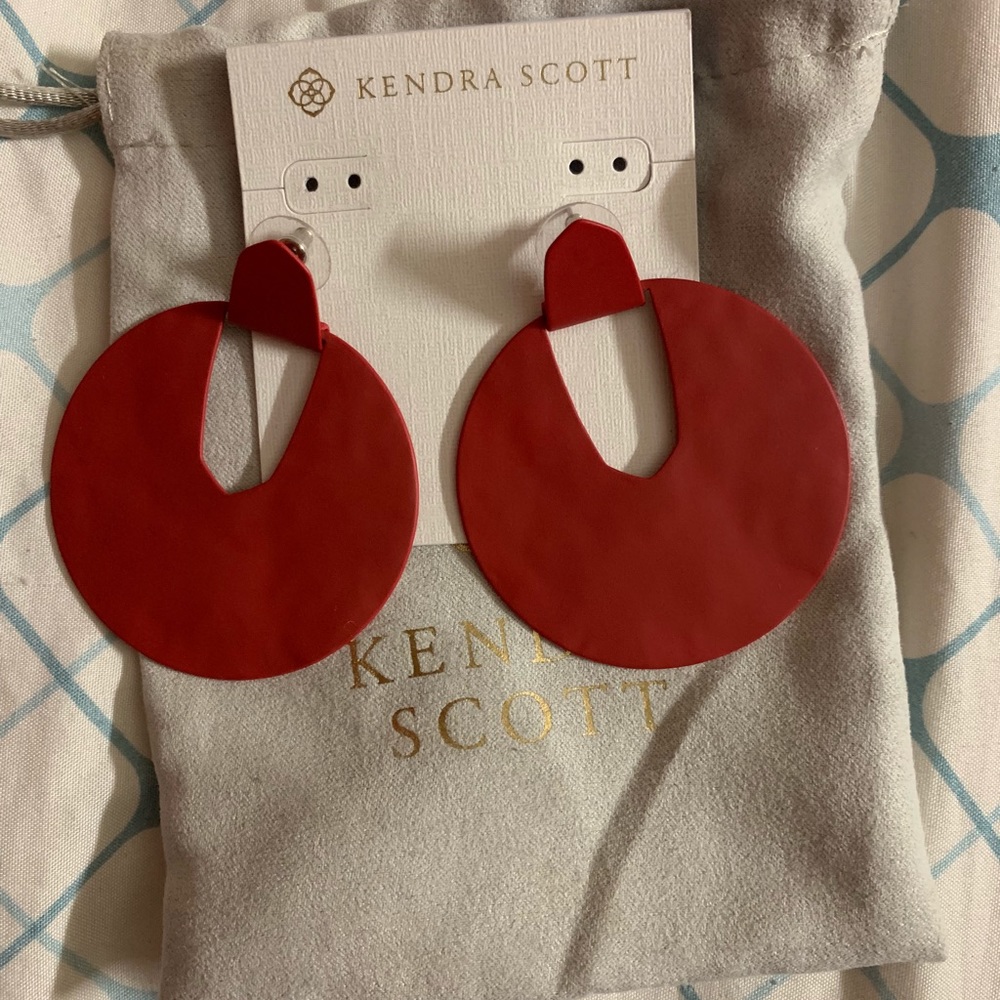 Kendra Scott Diane Red Matte Earrings